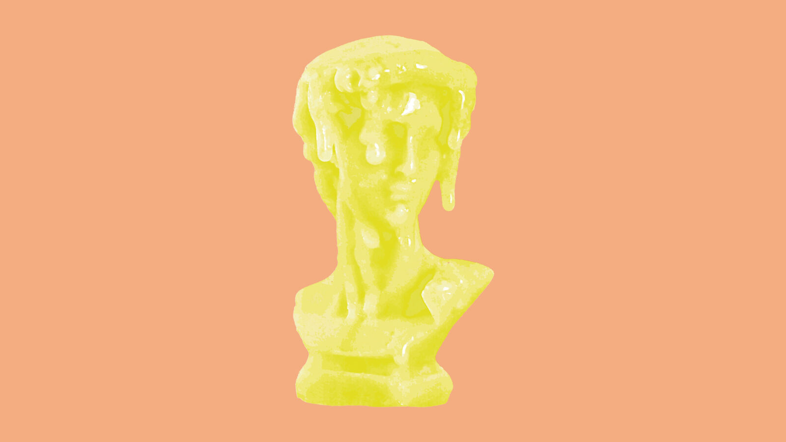 Melting butter statue of david bust