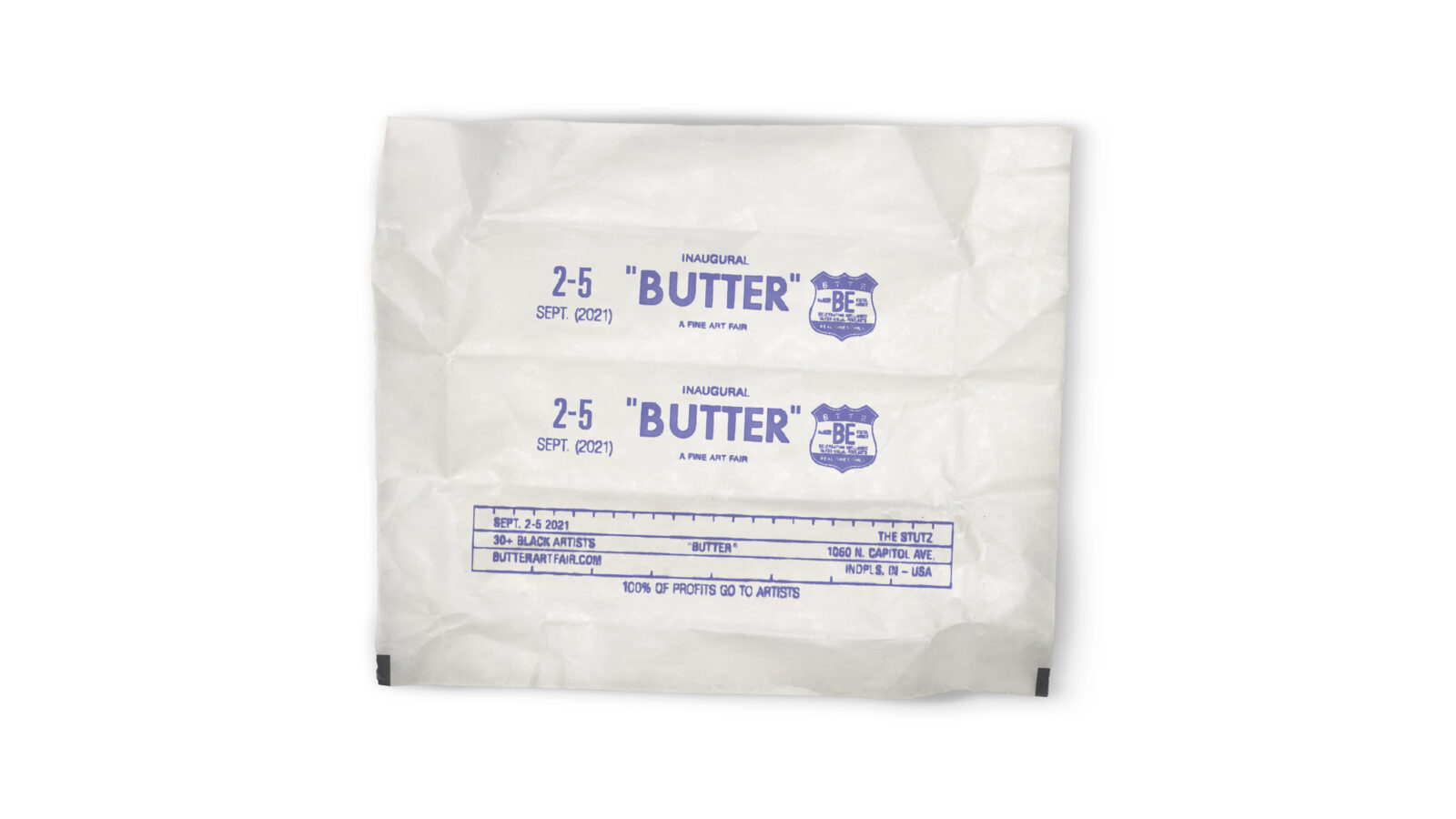 Butter logo on butter wrapper