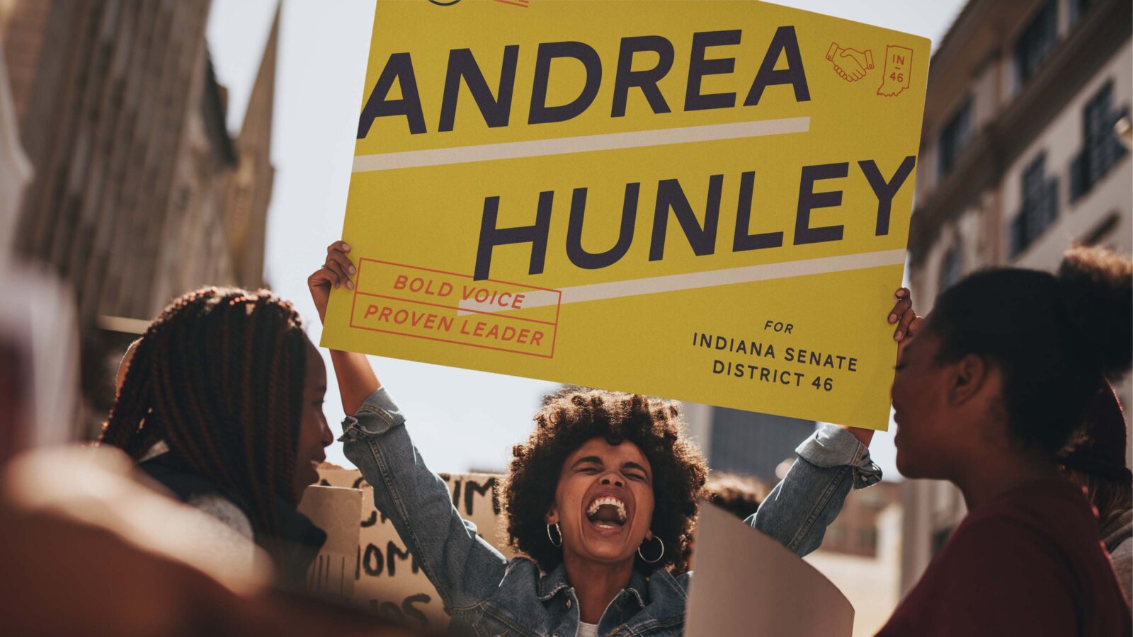 Andrea Hunley campaign branding