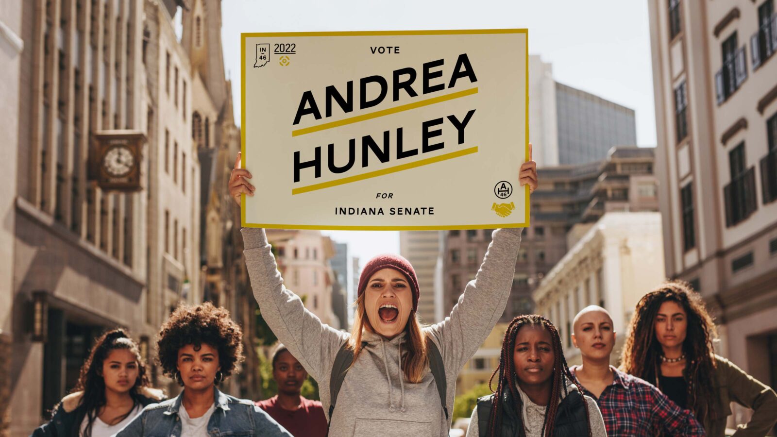 Andrea Hunley campaign poster