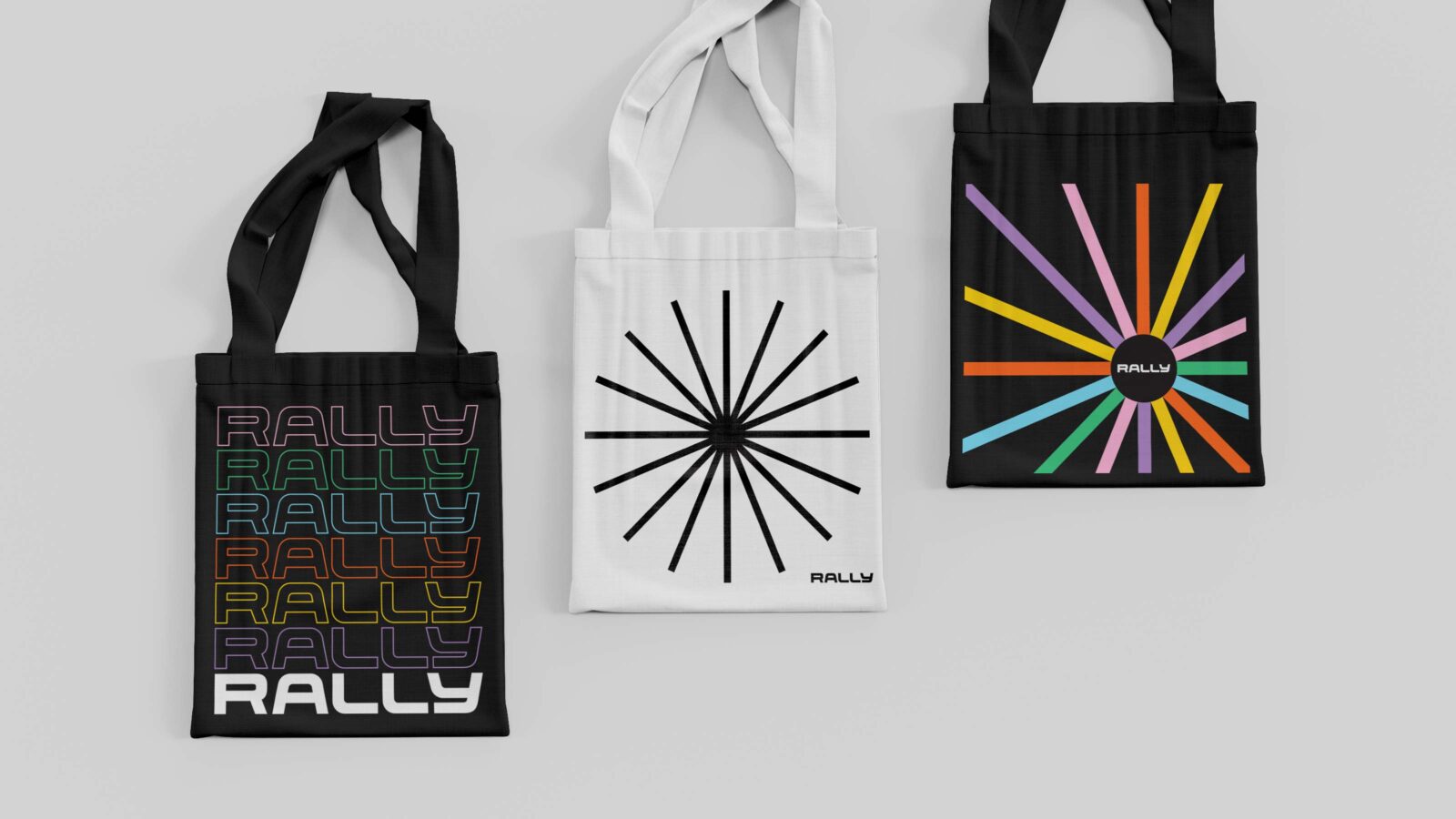 rally conference branded totes